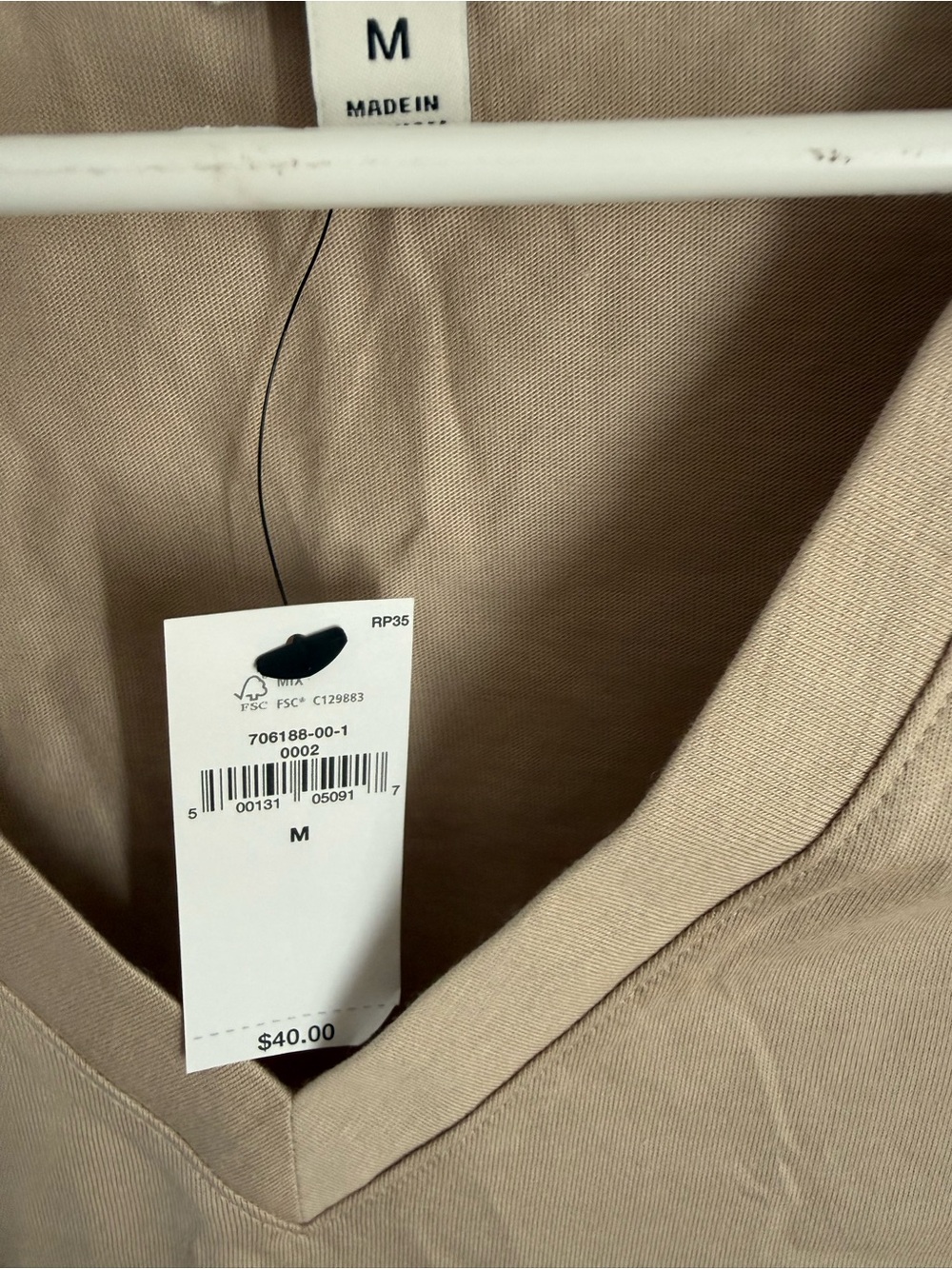 Banana Republic Sleeveless V-Neck Tank Top in Taupe Beige - Picture 3 of 3